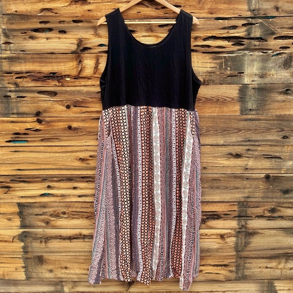 Rachel Zoe Dresses & Skirts - RACHEL ZOE | Sleeveless Black Stripe Printed Dress 2X